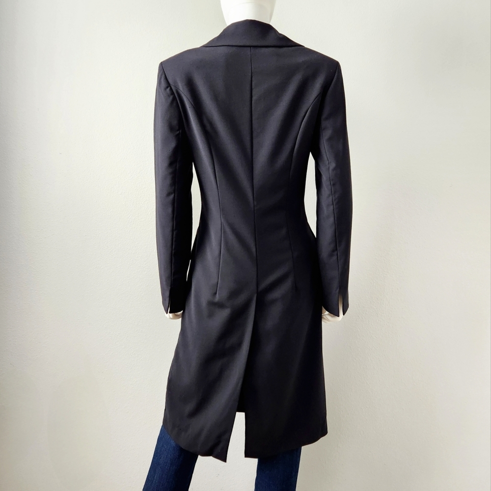Nicowa Sleek & Lightweight Black Jacket Silky Pink Lining Sexy & Fitted Size 4 - Picture 5 of 16